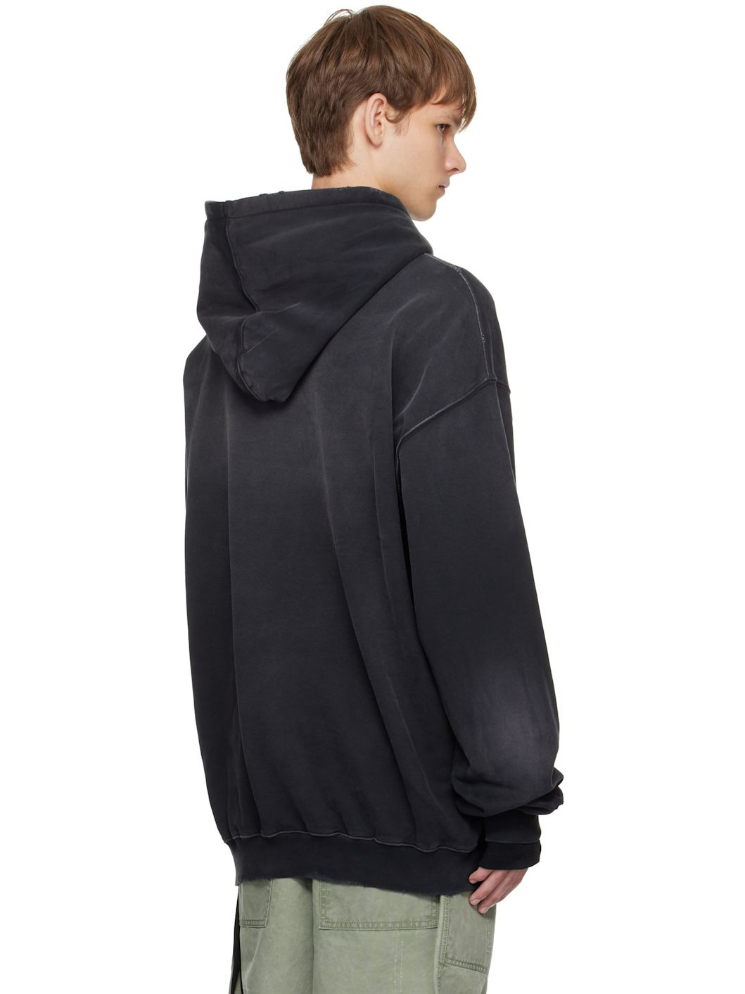 Black Ollie High-Comfort Printed Patches Hoodie - 3