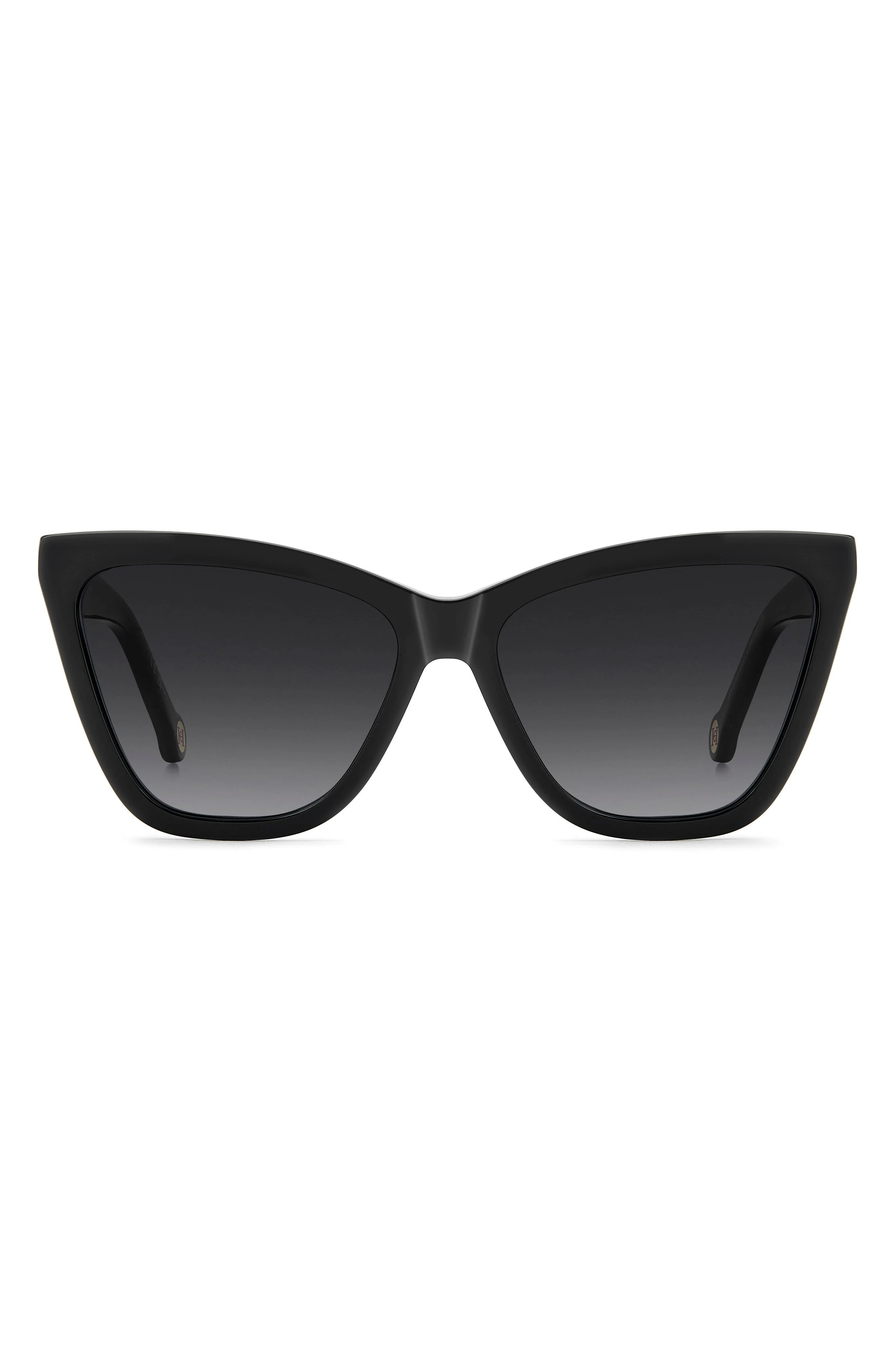 Carolina Herrera 59mm Gradient Cat Eye Sunglasses in Black White/Dark Grey at Nordstrom - 1