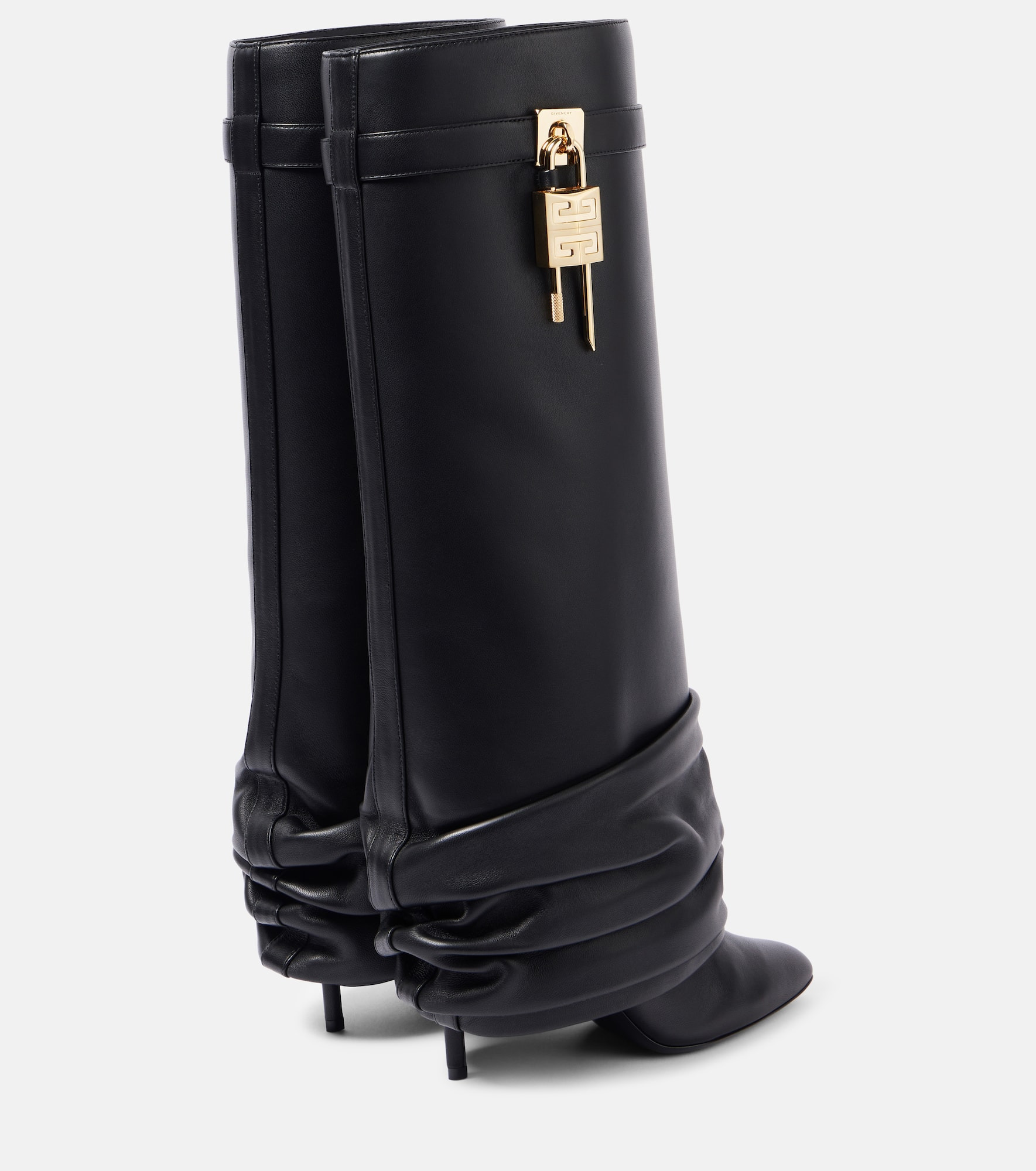 Shark Lock Stiletto leather knee-high boots - 2