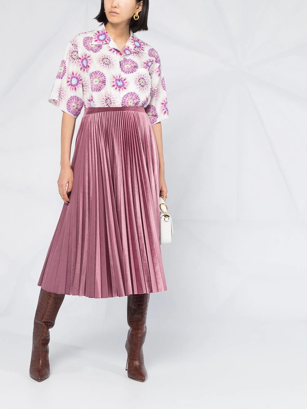 pleated midi skirt - 2