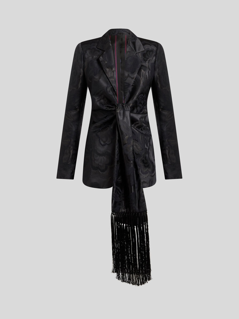 JACQUARD JACKET WITH SCARF 1