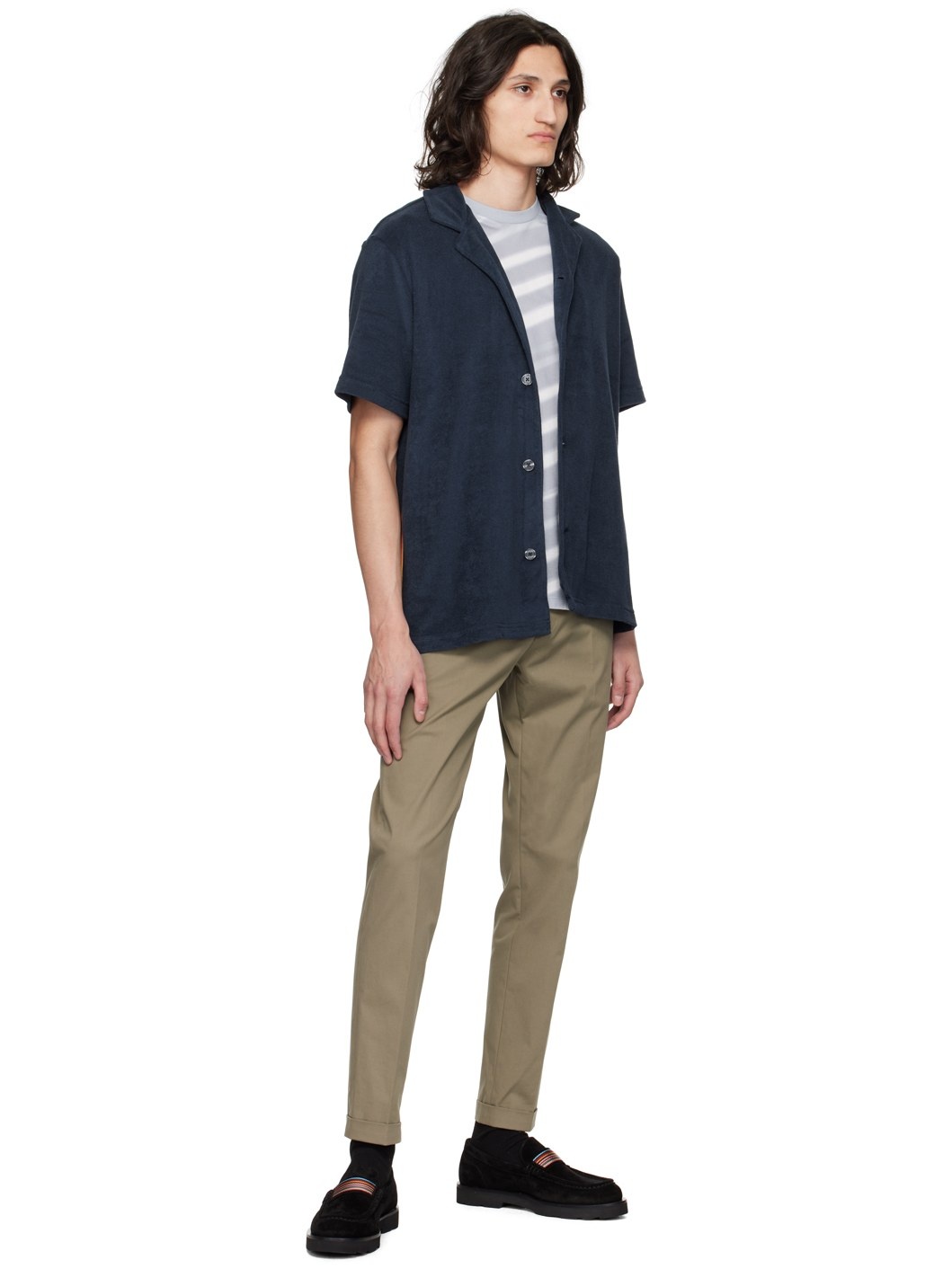 Navy Artist Stripe Shirt - 4