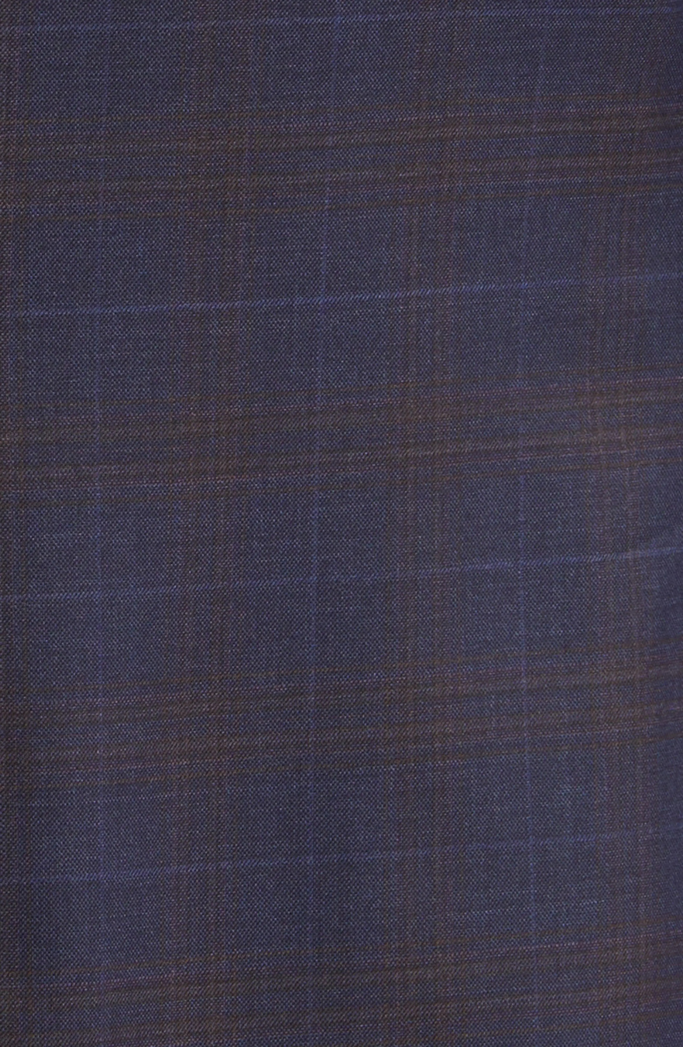 Regular Fit Plaid Wool Suit - 7