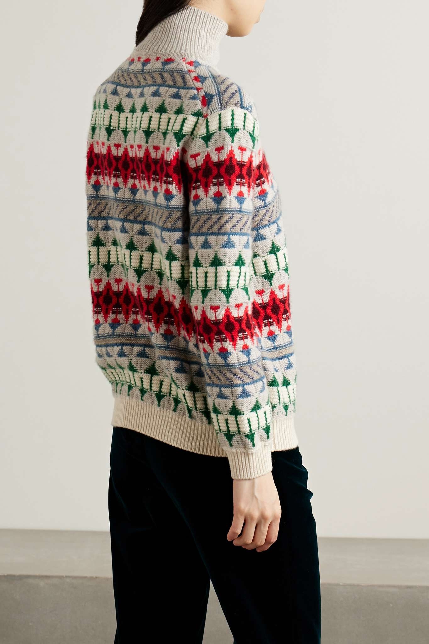 Holiday Noel cashmere-jacquard turtleneck sweater - 4