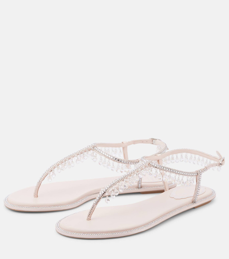 Chandelier embellished thong sandals 4