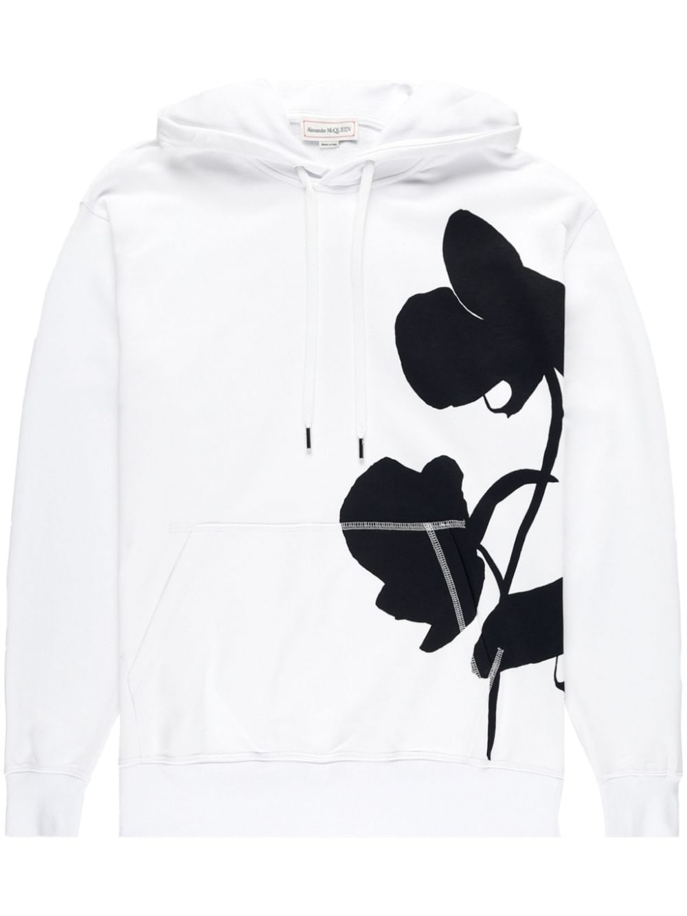 graphic-print cotton hoodie - 1