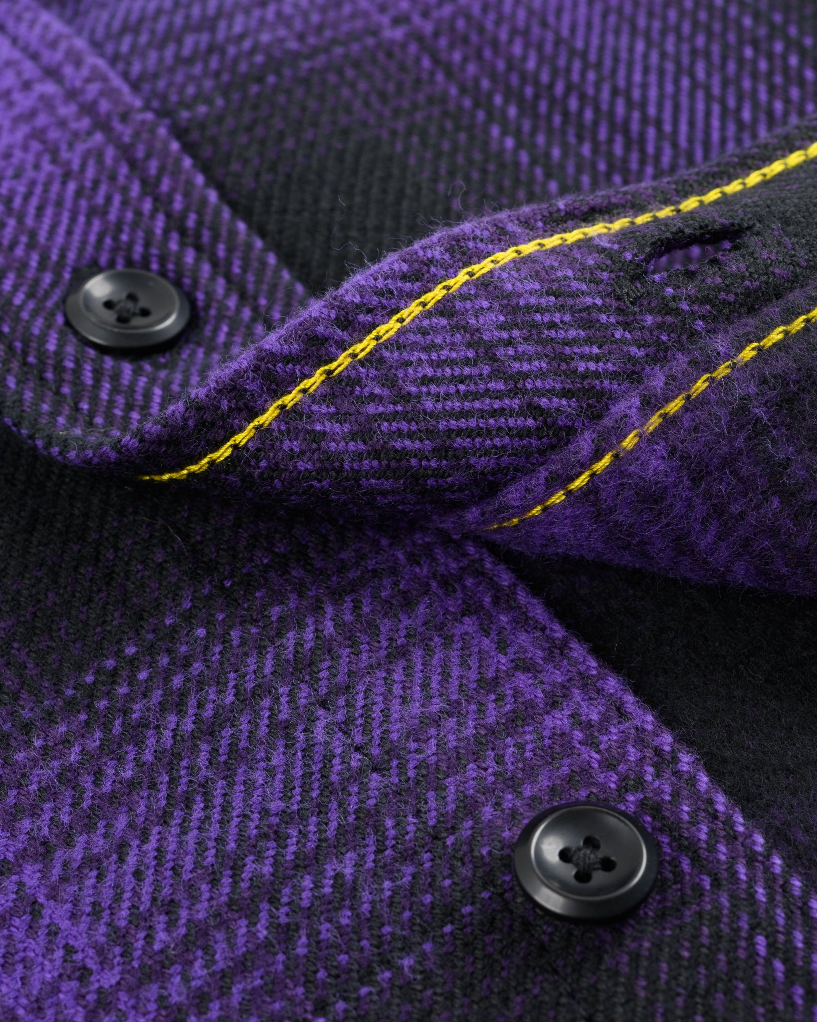 IHSH-265-PUR Ultra Heavy Flannel Ombré Check Work Shirt - Purple/Black - 12