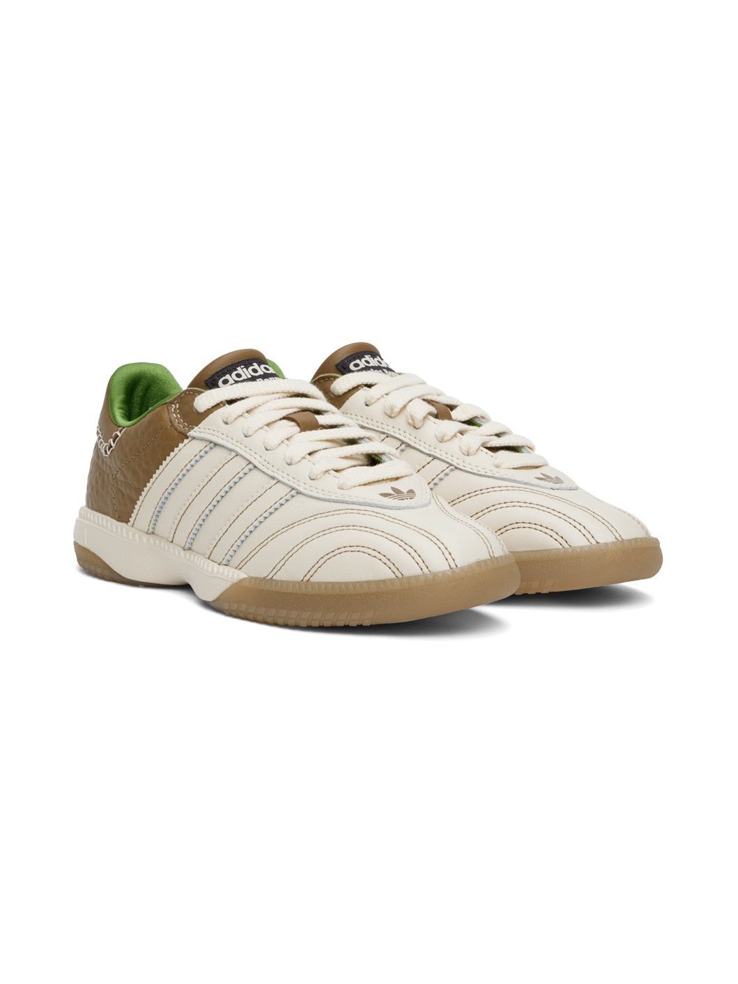 Off-White & Brown adidas Originals Edition Samba Millennium Sneakers - 4