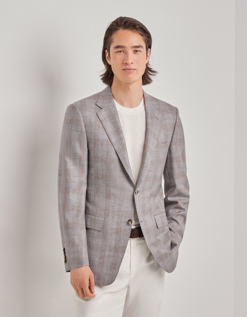 NAVY BLUE TRICOT-EFFECT COTTON JERSEY JACKET 52