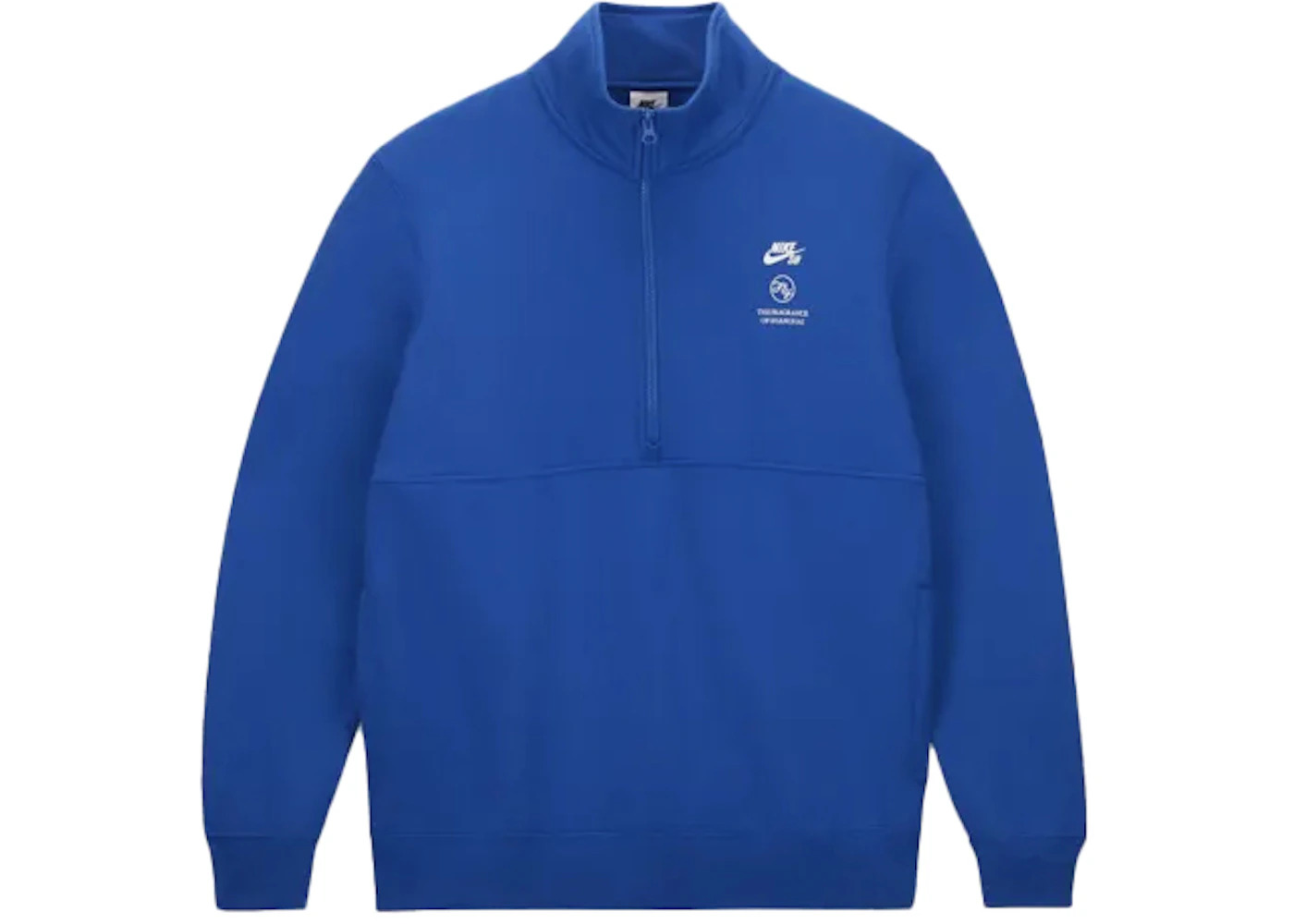 Nike SB x Fly Streetwear 1/2 Zip Fleece Skate Top Blue - 2
