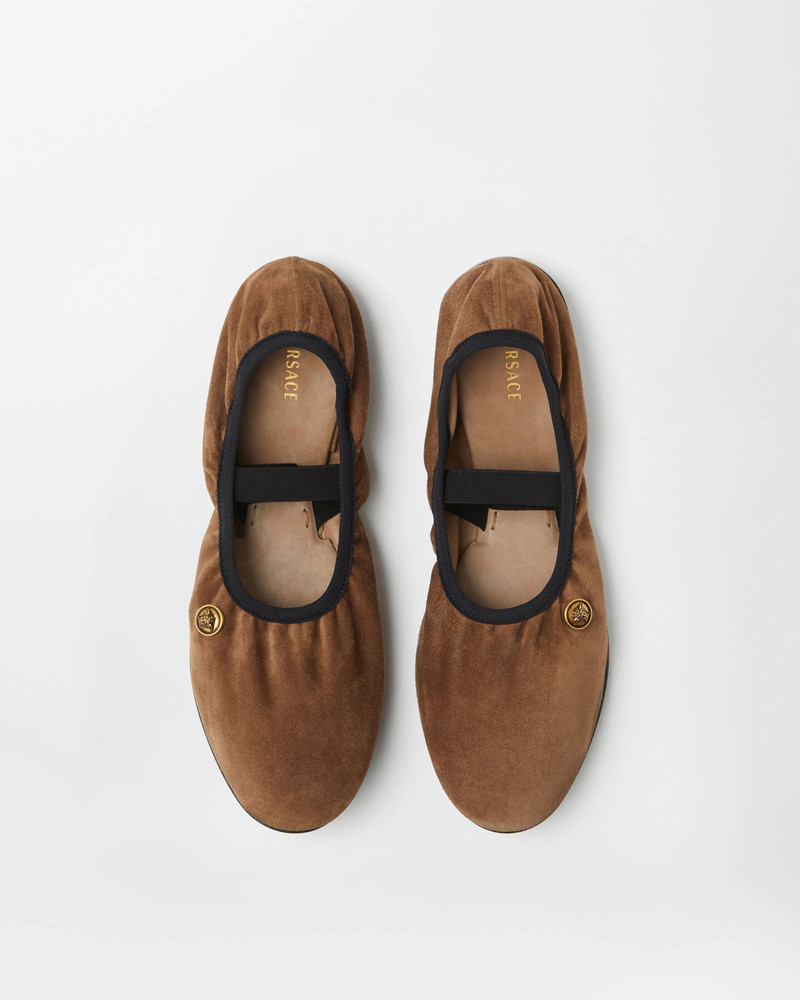 VERSACE Guanto Suede Ballerinas outlook