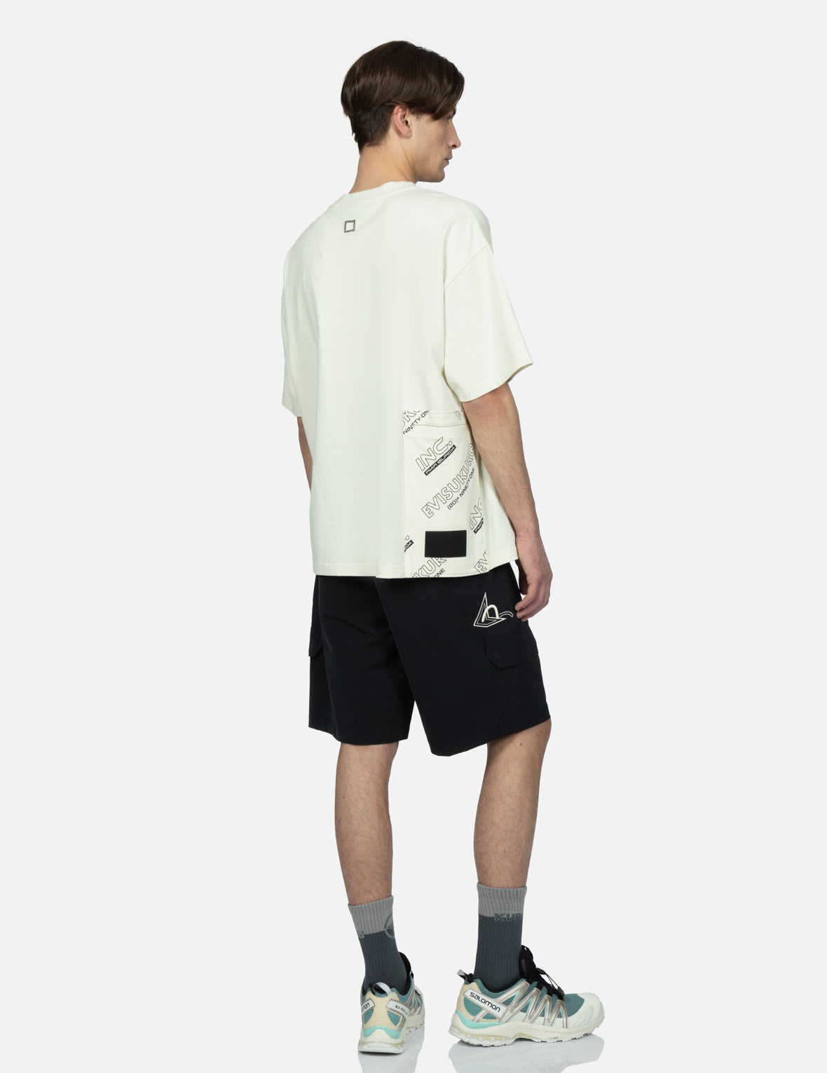 Seagull and Logo Embroidery Shorts - 4