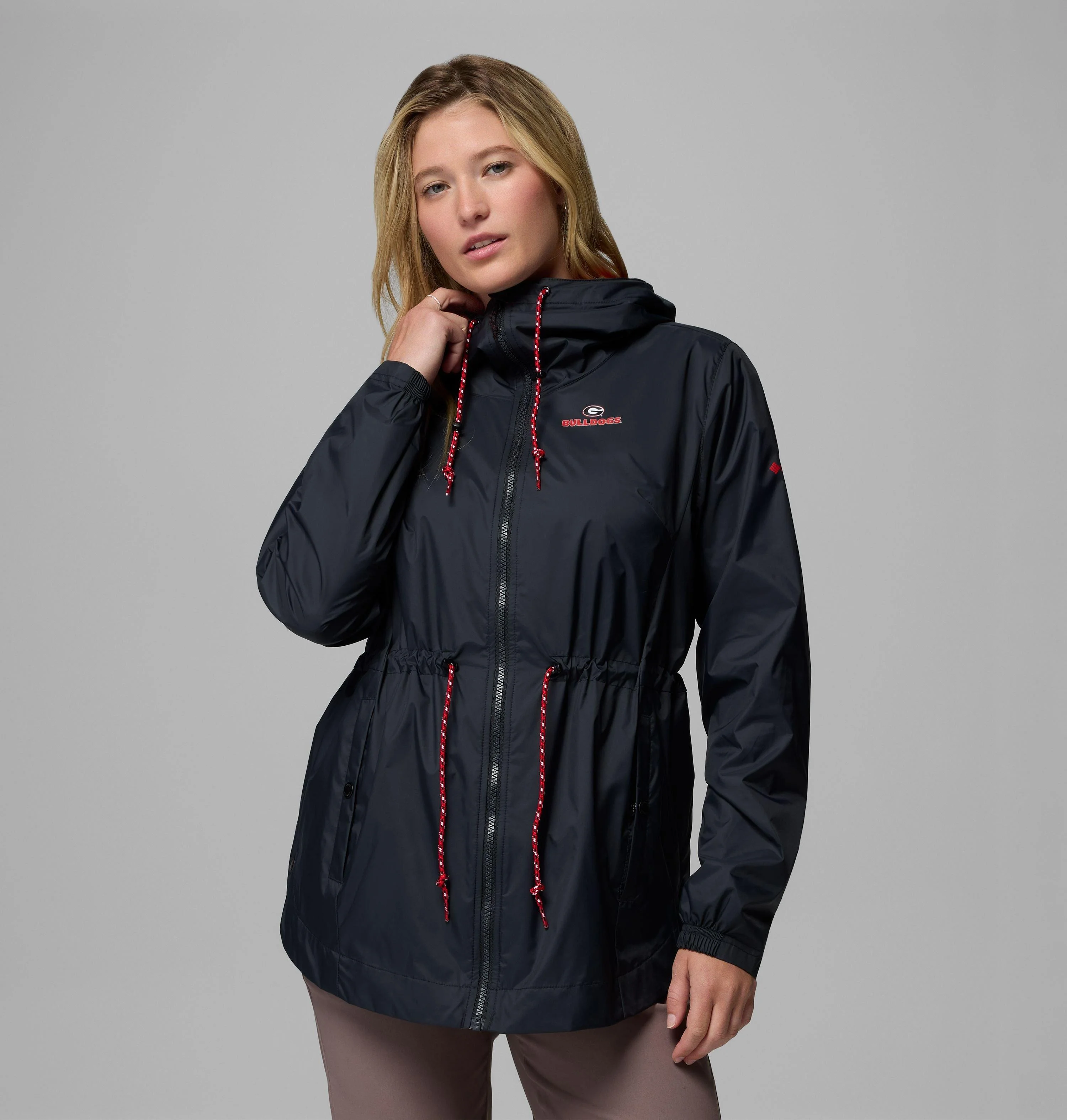 Women's Collegiate Lily Park Rain Jacket - Georgia - 1