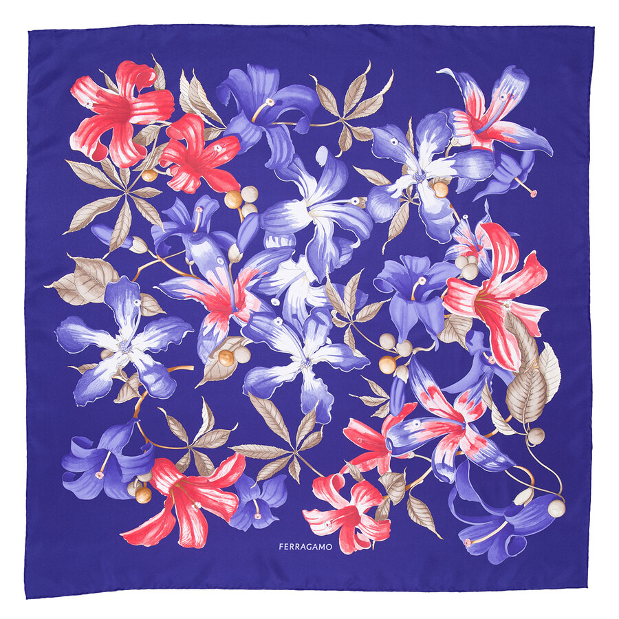 Ferragamo Hibiscus Print Silk Foulard - 5
