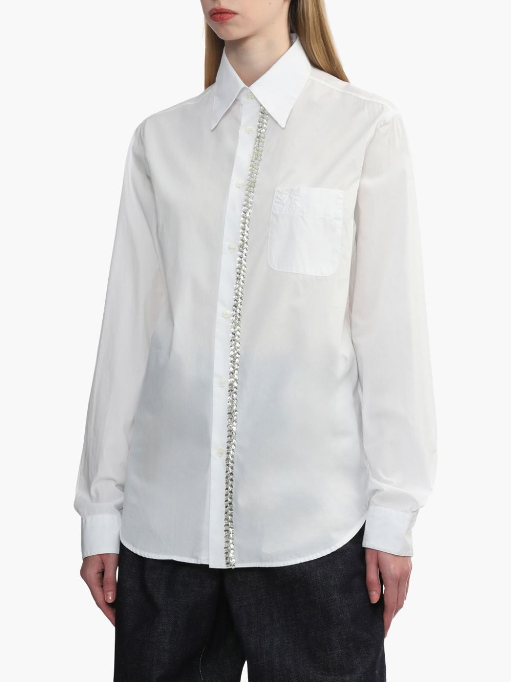 sequin-embellished shirt - 6