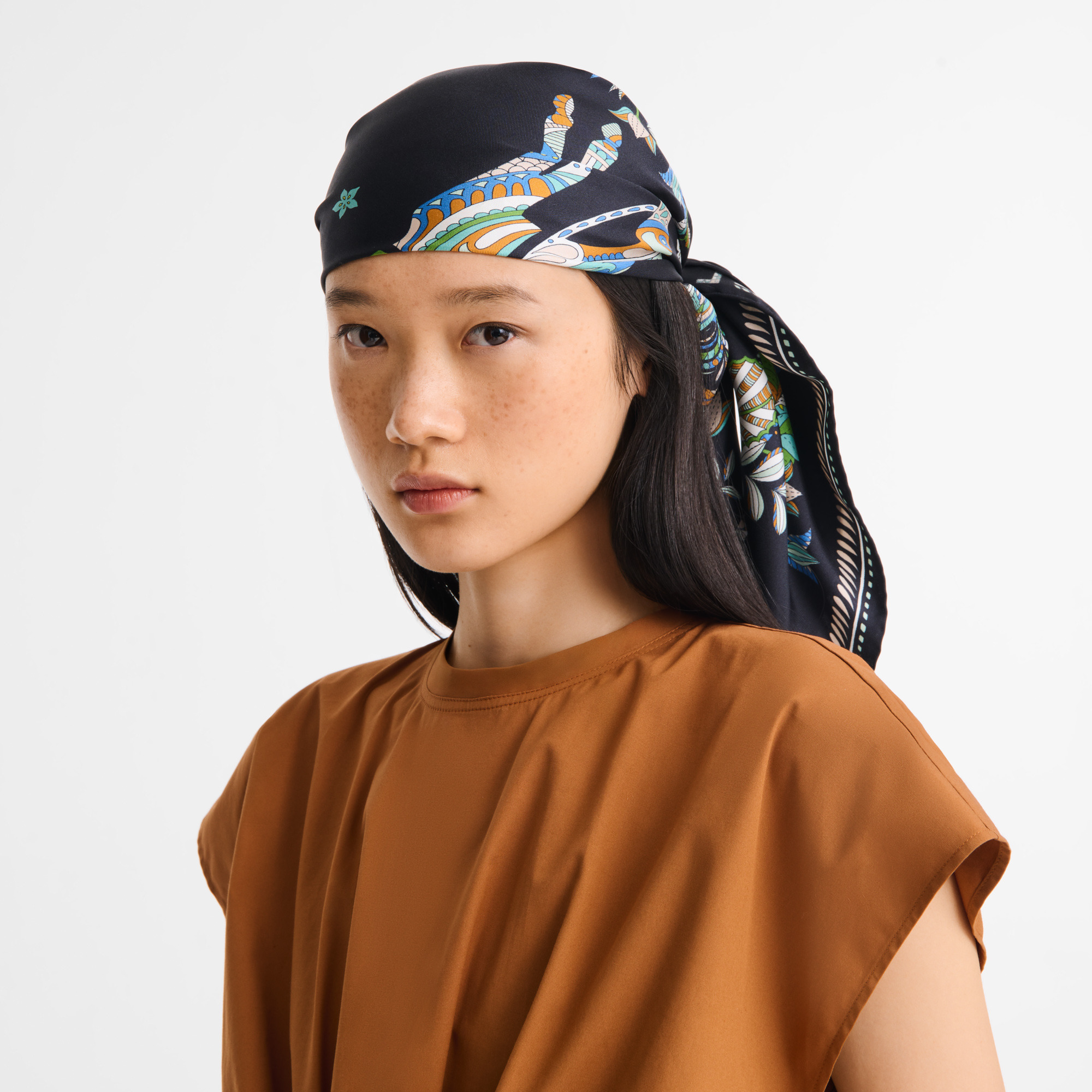 Forêt Longchamp Silk scarf 90 Atlantic - Silk - 2