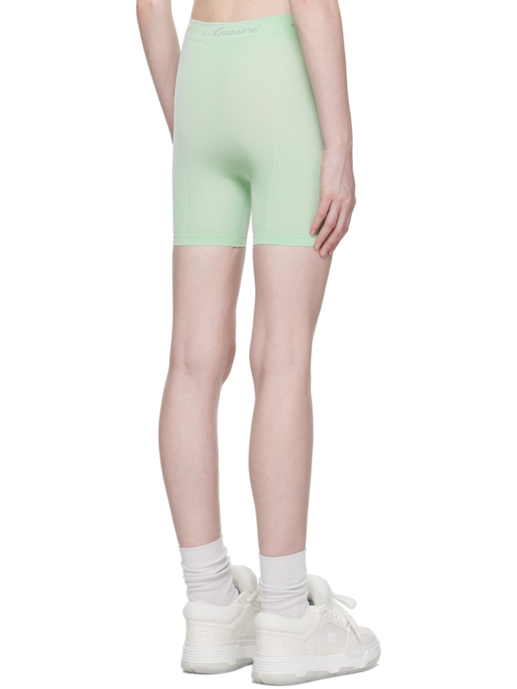 Green Seamless Bike Shorts - 3