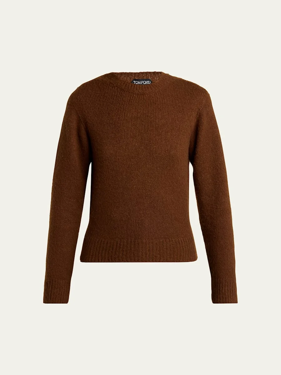 Cashmere-Silk Crewneck Sweater - 1