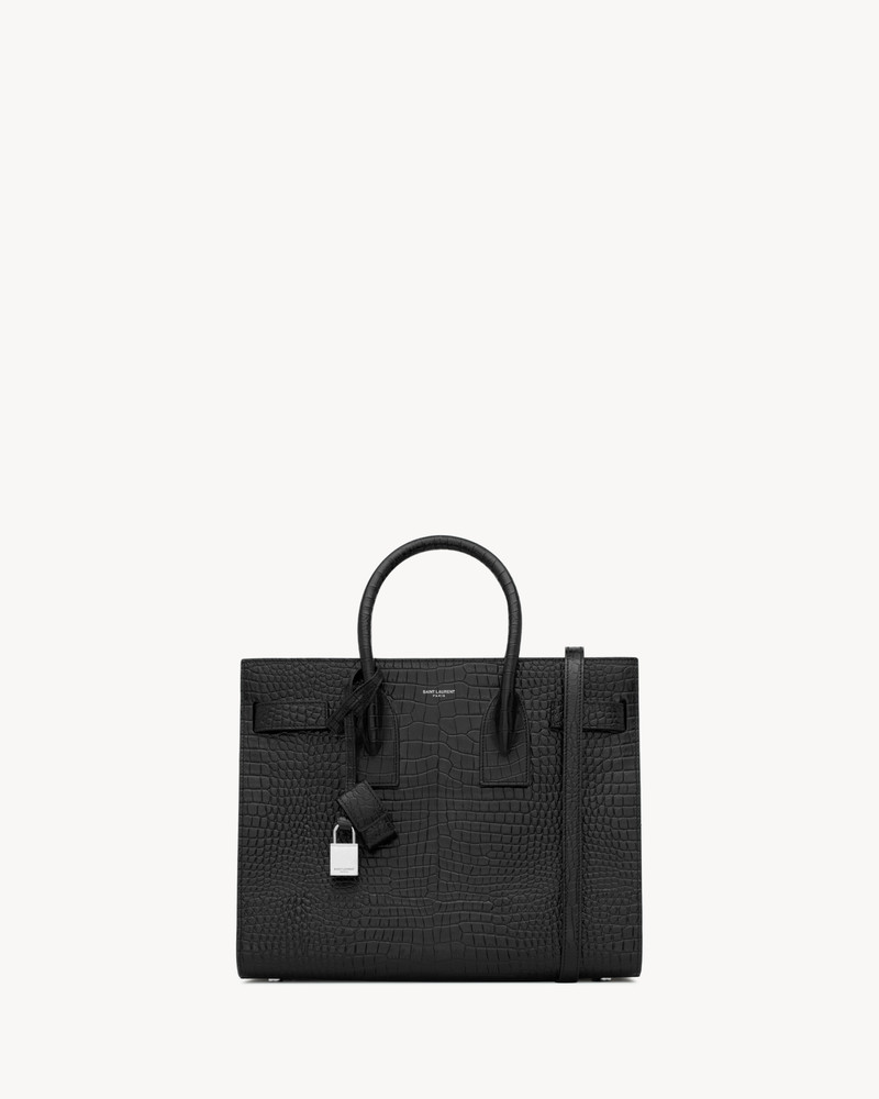 SAC DE JOUR IN CROCODILE-EMBOSSED LEATHER - SMALL 1