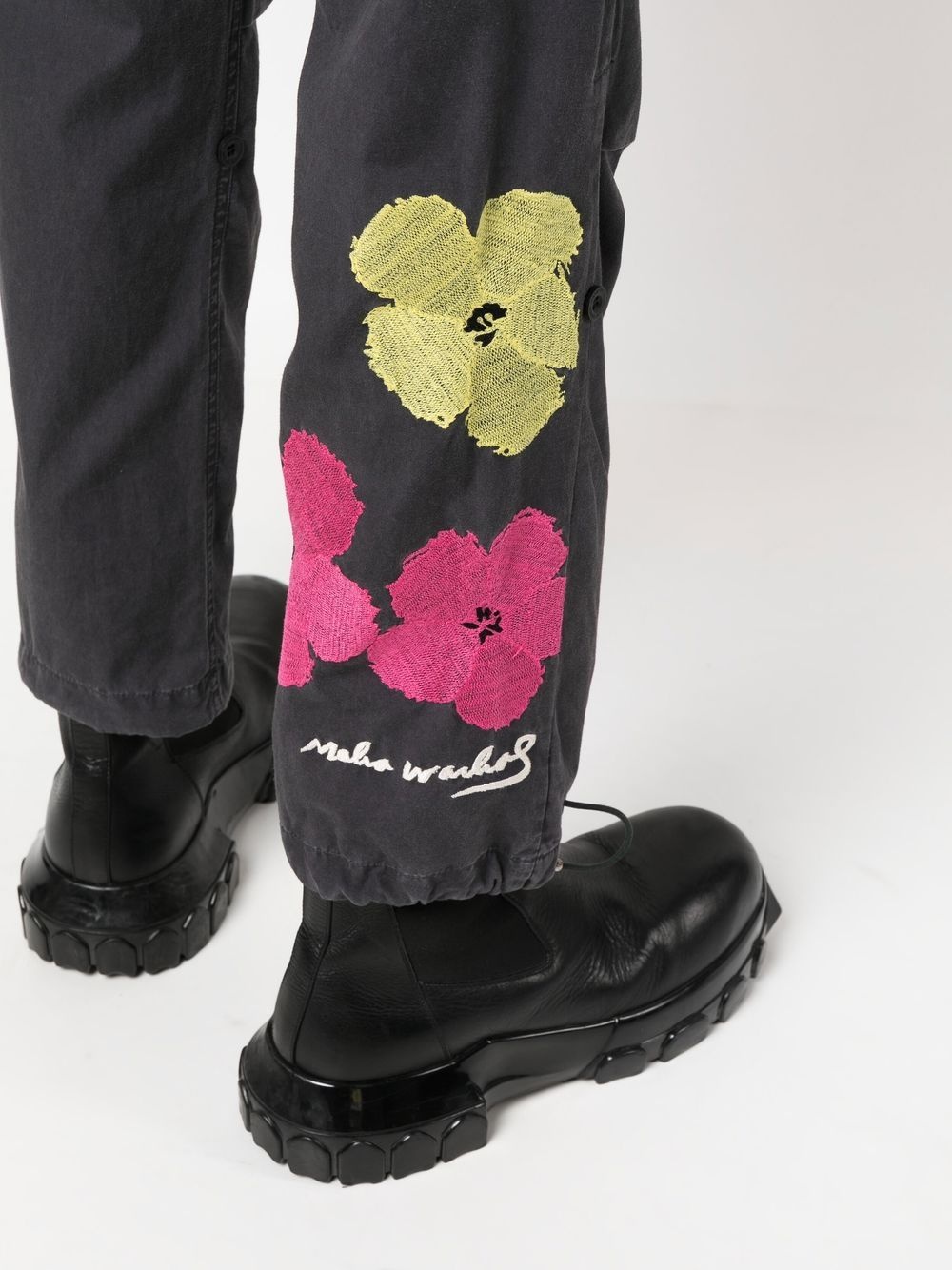 floral-print slim-fit trousers - 5