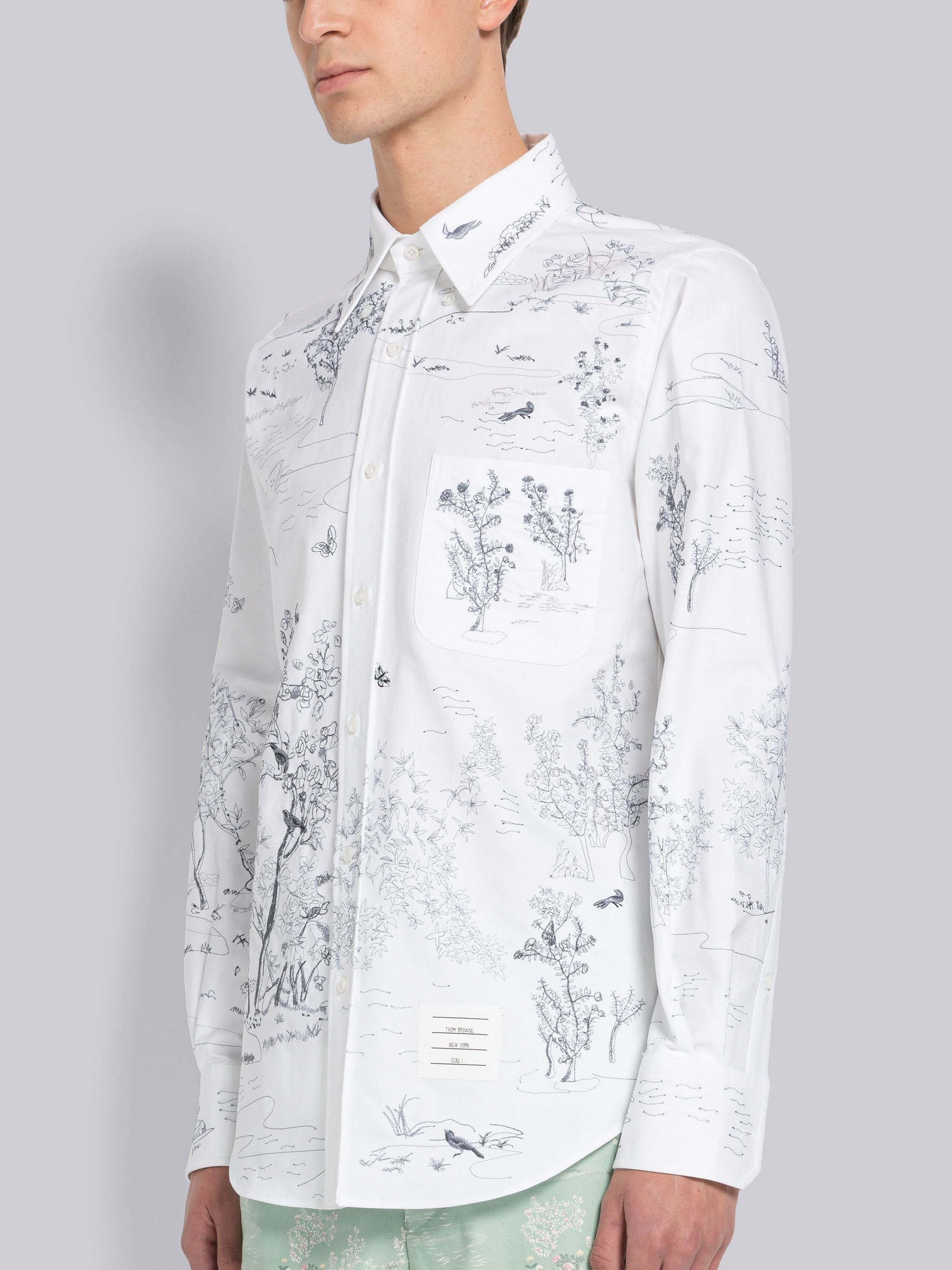 Sketchy Stitch Toile Straight Fit Shirt - 2