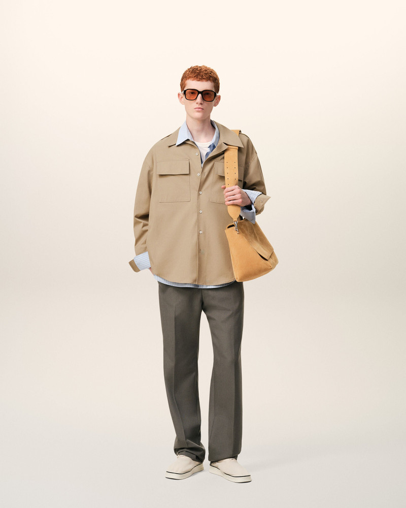 AMI Paris BEIGE COTTON SAHARIENNE SHIRT outlook