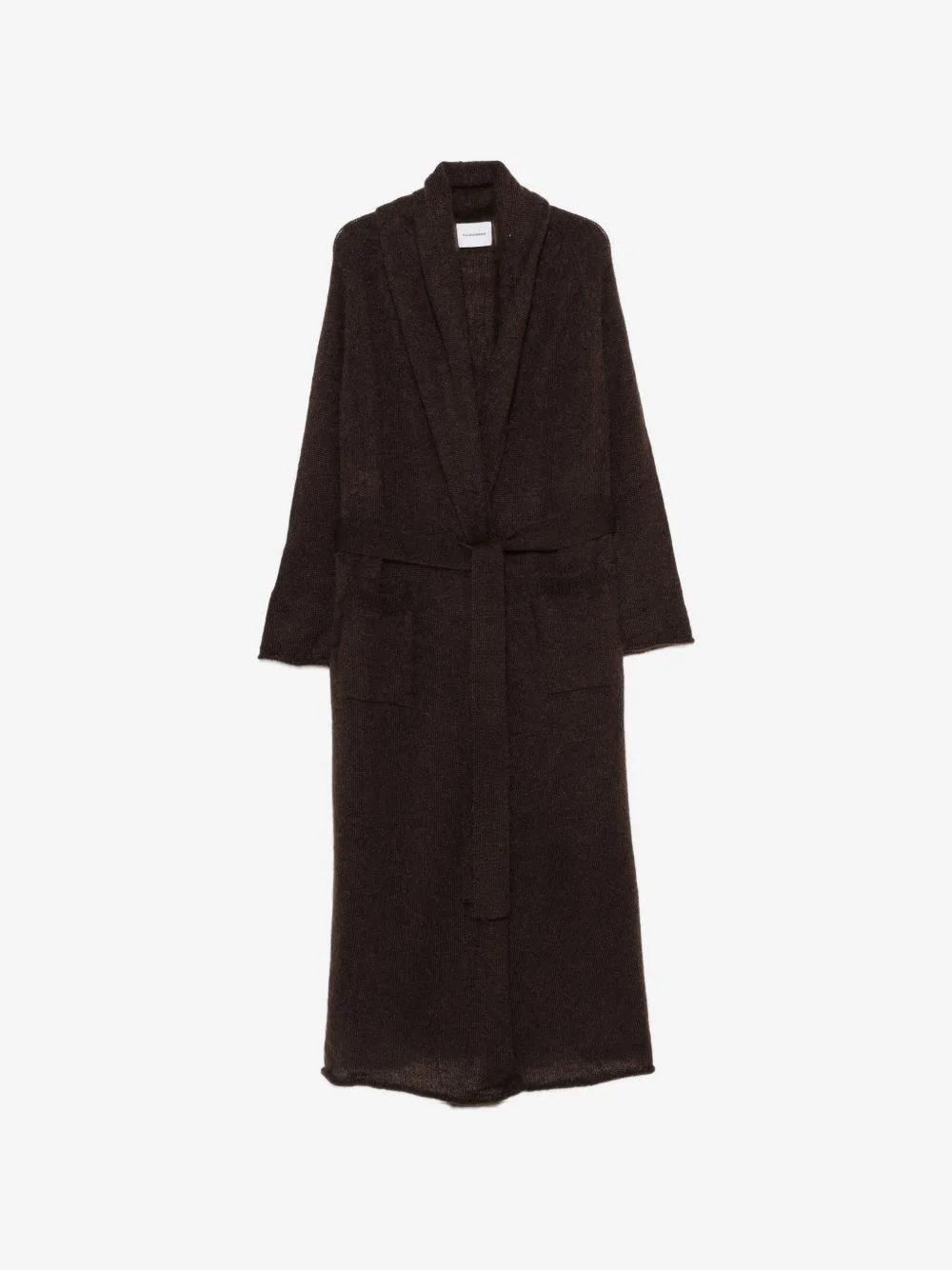belted shawl-collar cardigan - 1