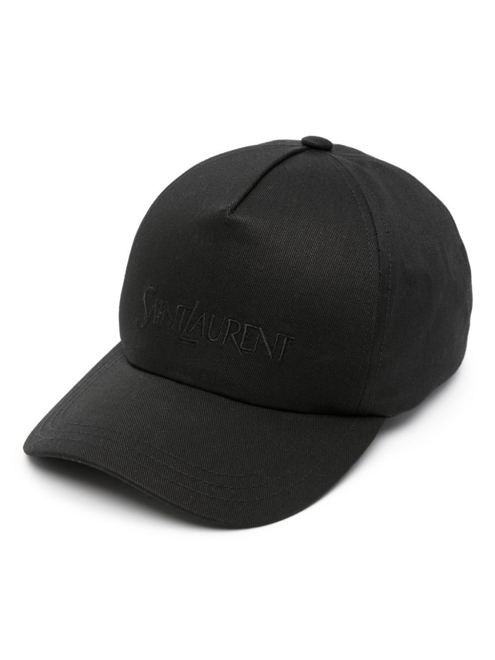 logo-embroidered gabardine-weave cap - 1