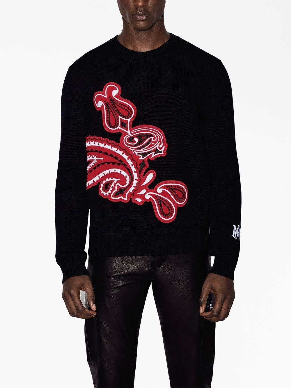bandana-appliqué long-sleeve sweatshirt - 2