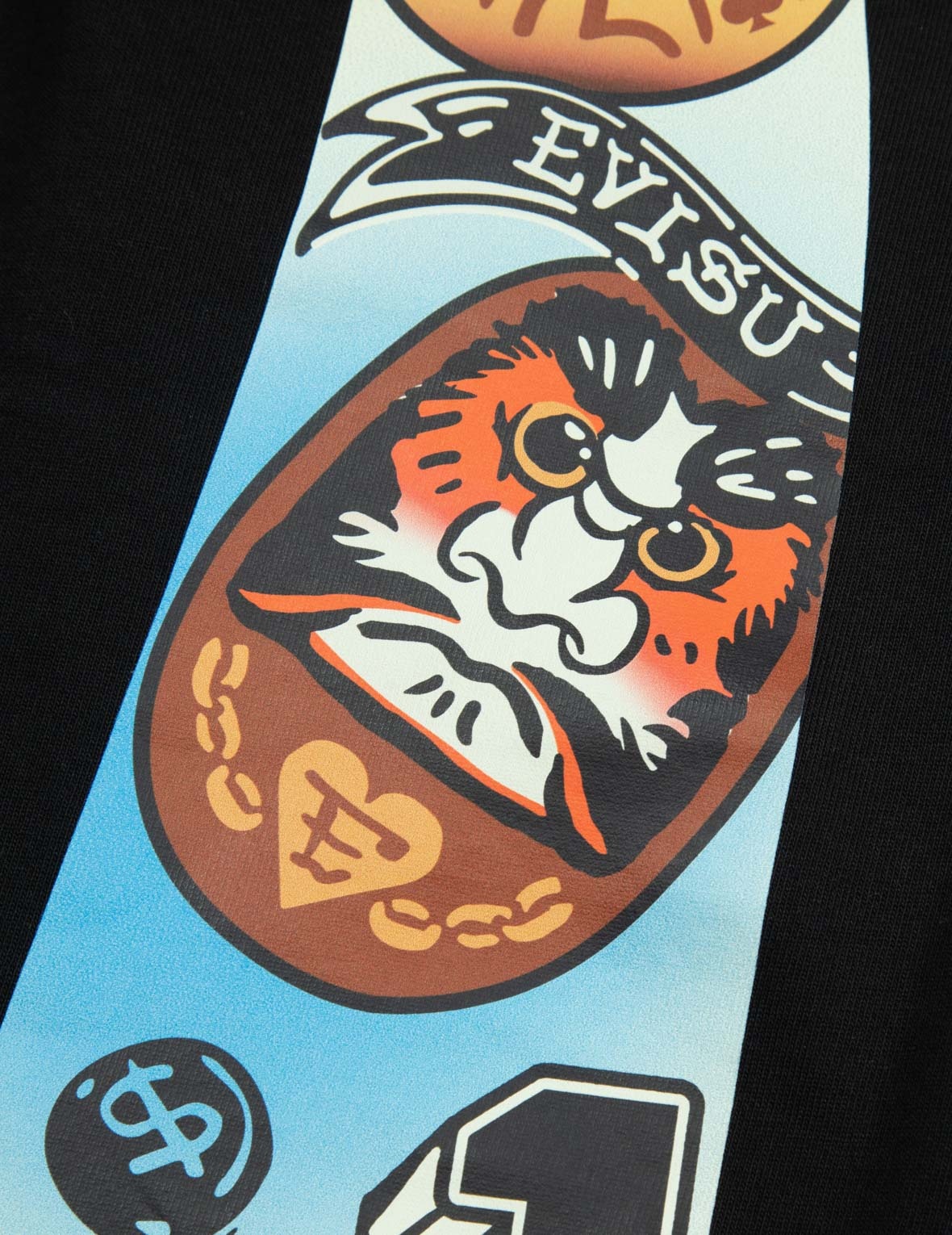 GAMING DARUMA DAICOCK PRINT REGULAR FIT SWEAT SHORTS - 7