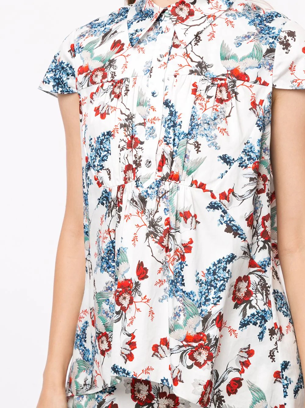 floral-print short-sleeved shirt - 5