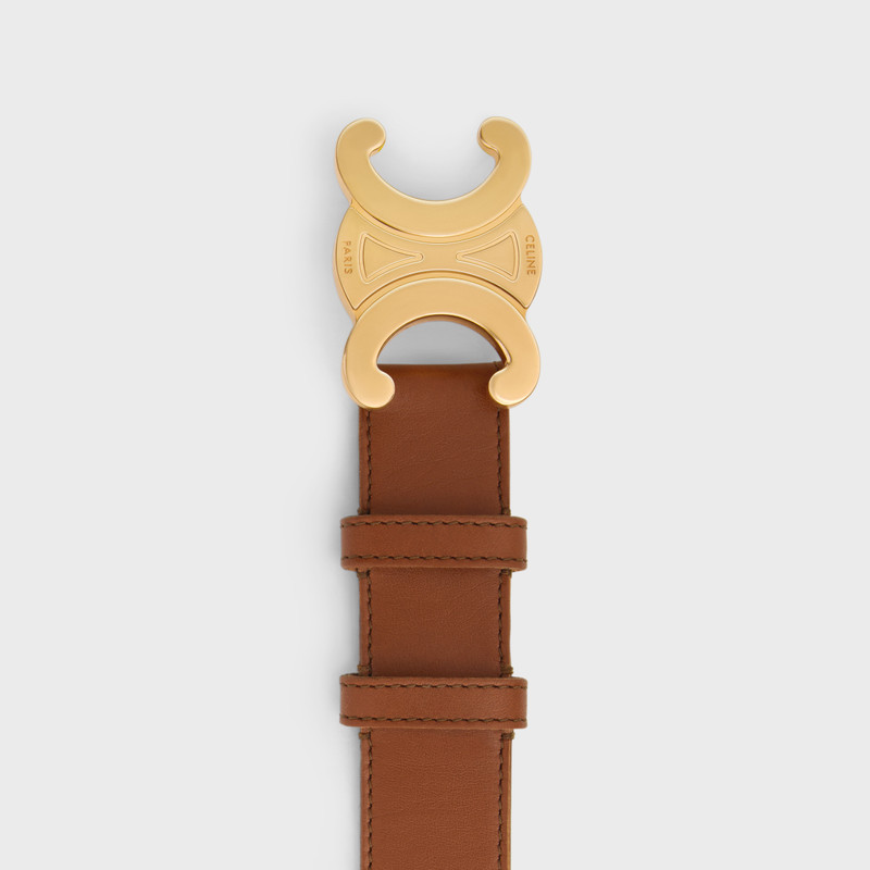 CELINE Large triomphe belt in VINTAGE CALFSKIN outlook