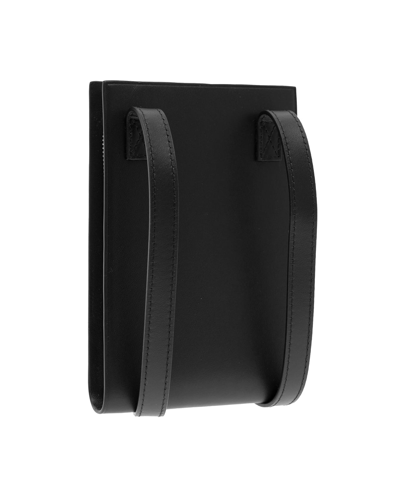 Black Le Gadju Neck Wallet In Leather Man - 2