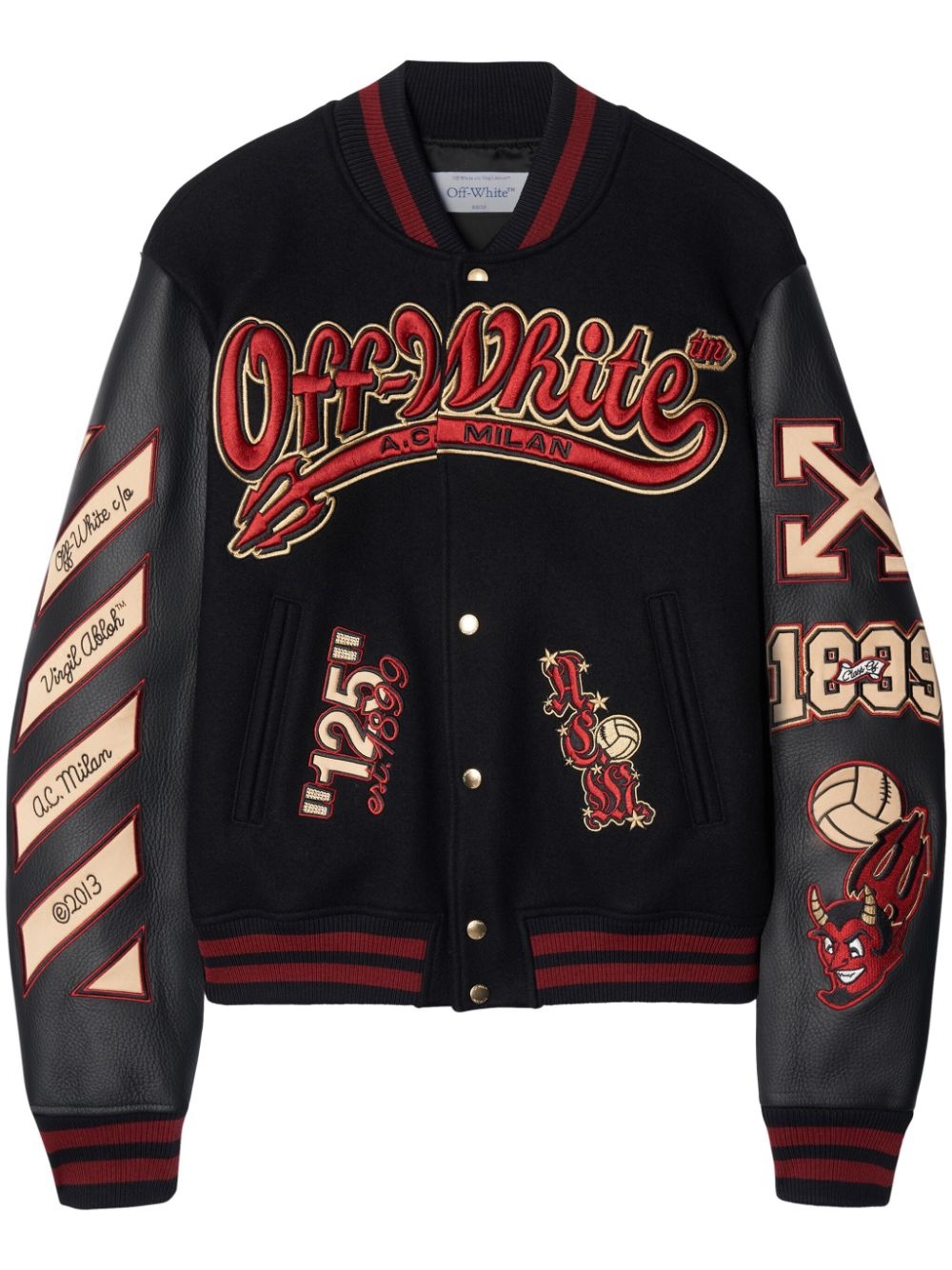 x A.C. Milan logo-appliquéd varsity jacket - 1