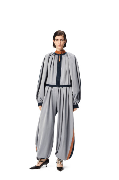 Loewe Leather trim balloon trousers in cotton outlook