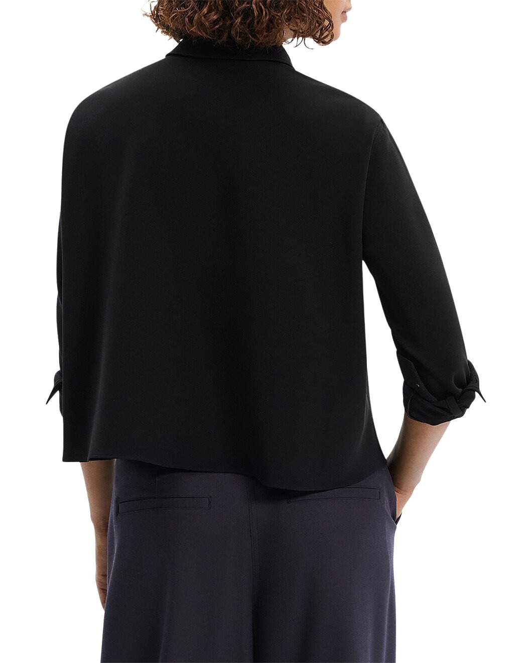 Theory Crepe Cape Back Military Shirt - 2