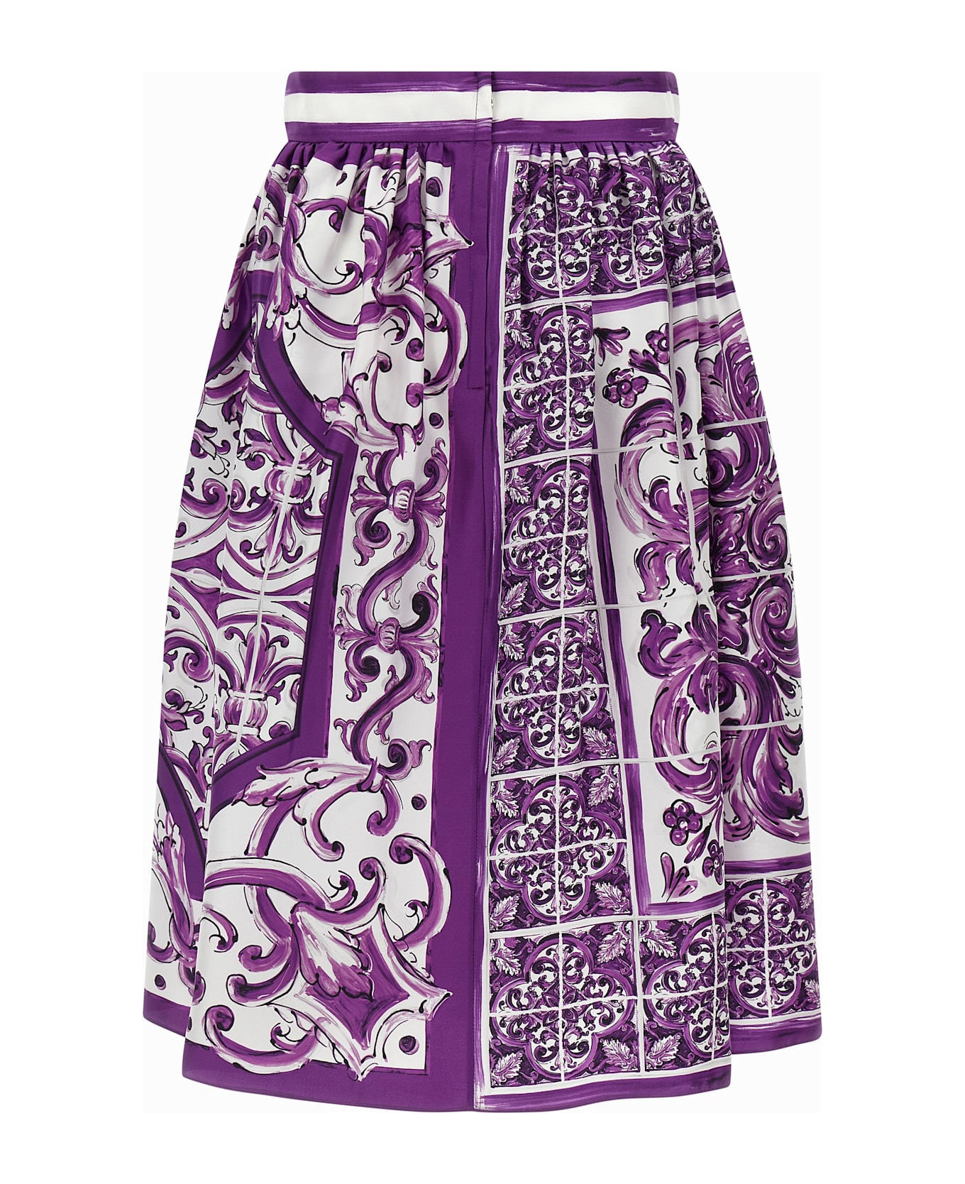 'maiolica' Print Silk Skirt - 2