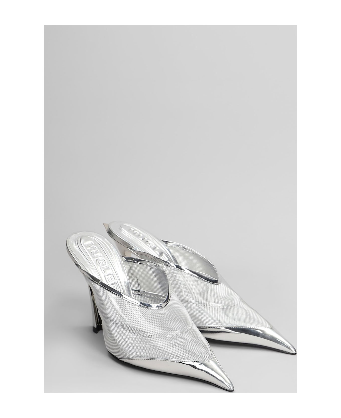 Slipper-mule In Silver Polyamide - 2