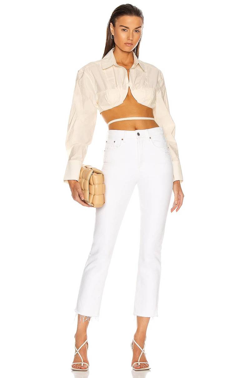 GRLFRND Karolina High Rise Straight Crop outlook