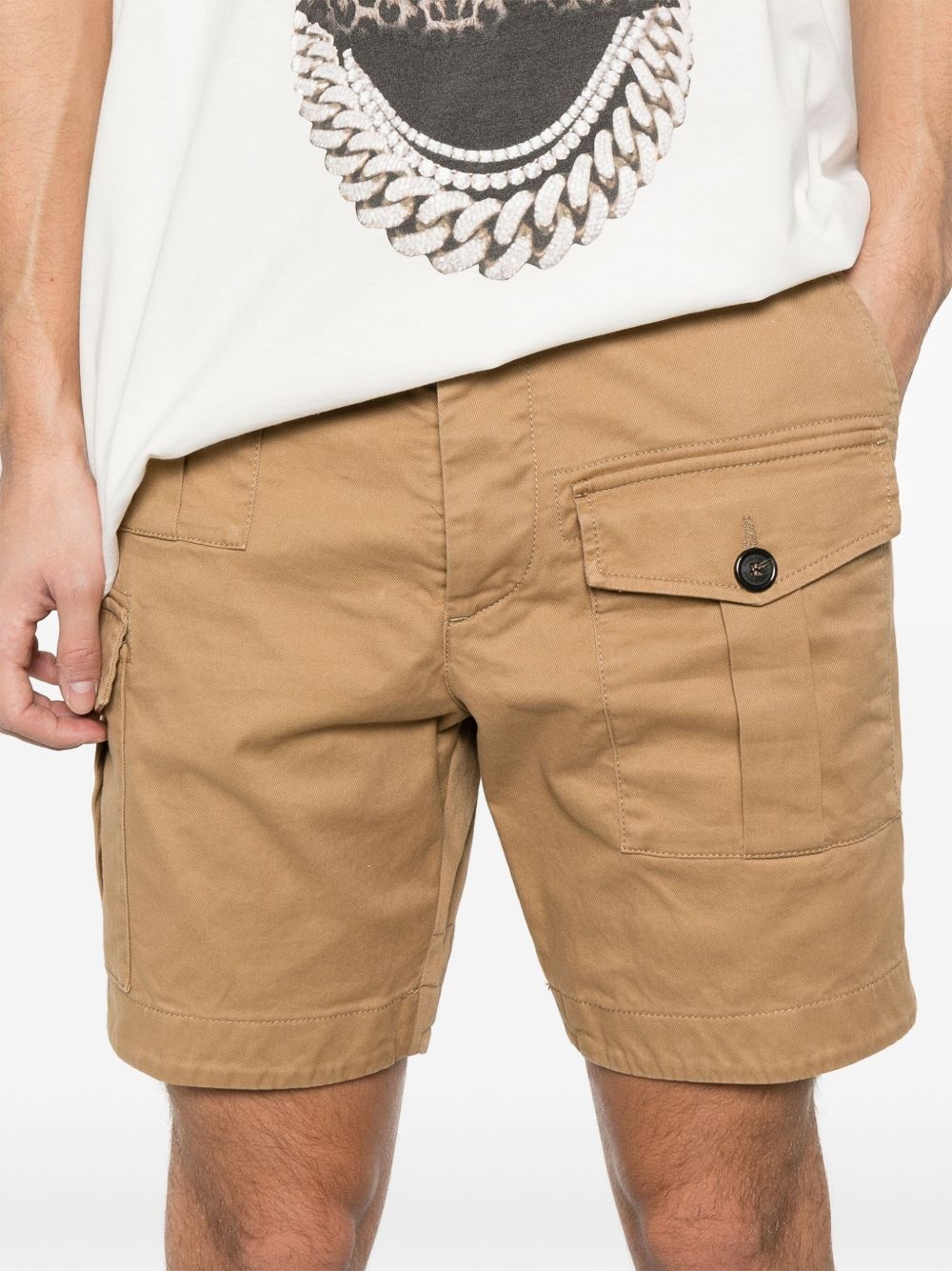 twill cargo shorts - 5