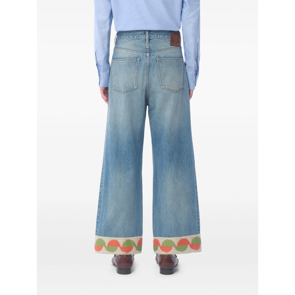 Valentino Blue Denim - Wide-Leg Jeans Men - 3