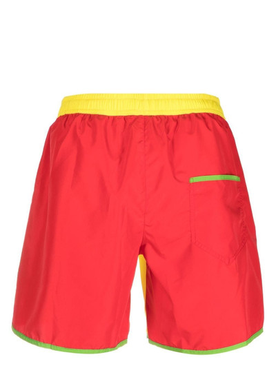 Moschino colour-block logo-print swim shorts outlook