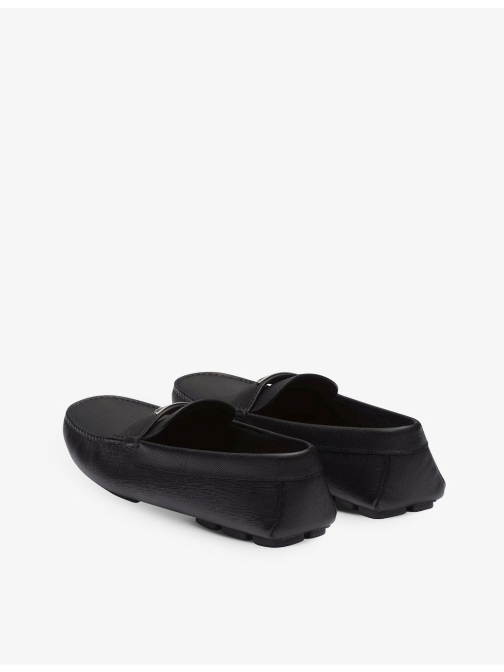 Logo-plaque leather driving shoes - 5