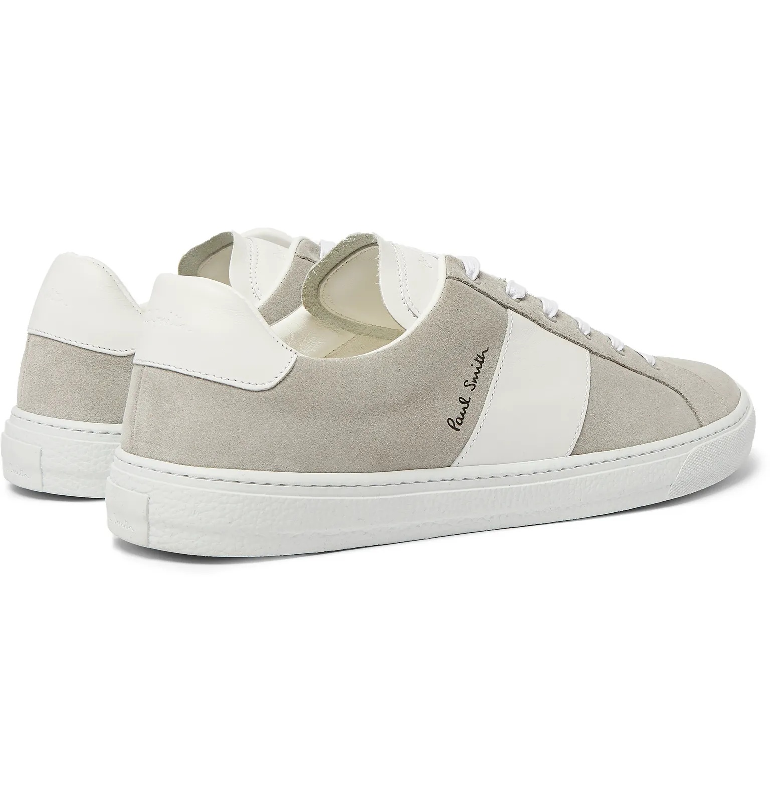 Hansen Leather-Trimmed Suede Sneakers - 14