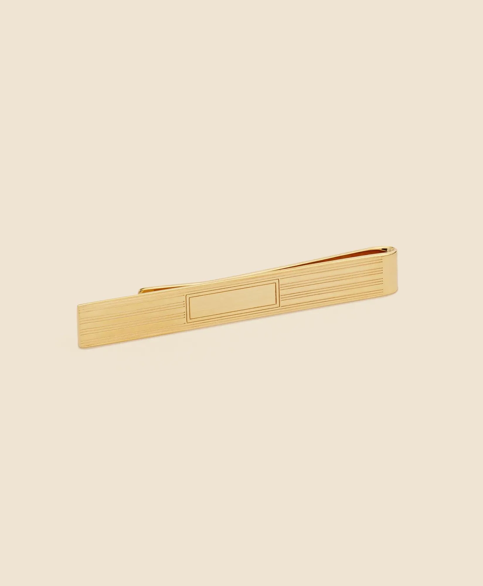 Sterling Silver Engravable Rhodium-Plated Tie Clip - 1