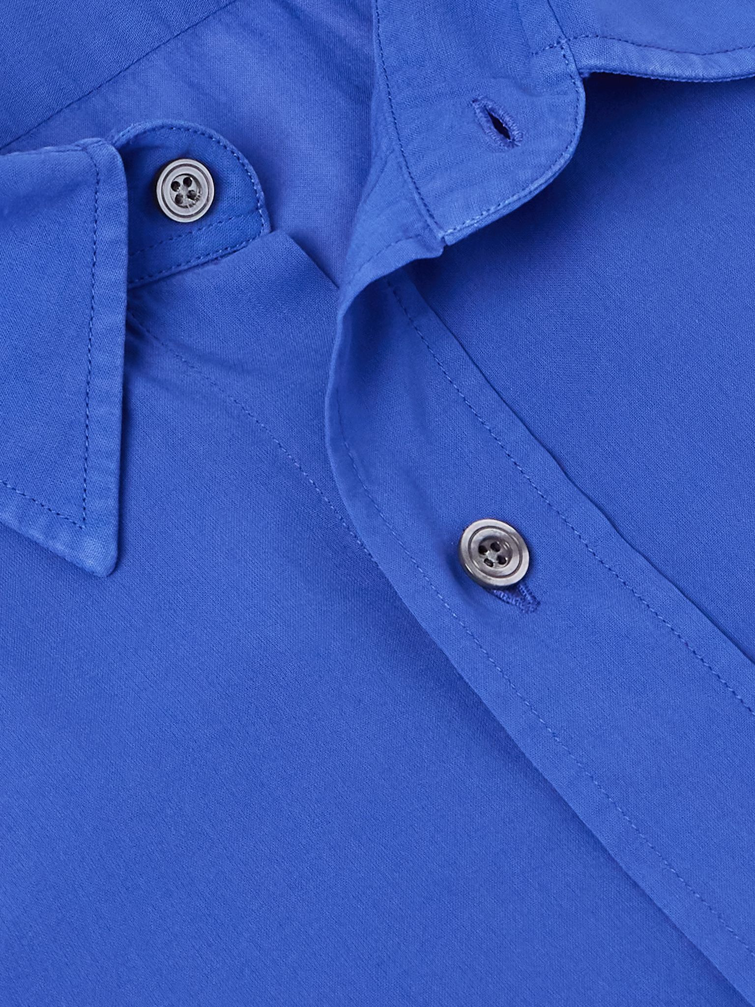 Cotton-Voile Shirt Blue - 5
