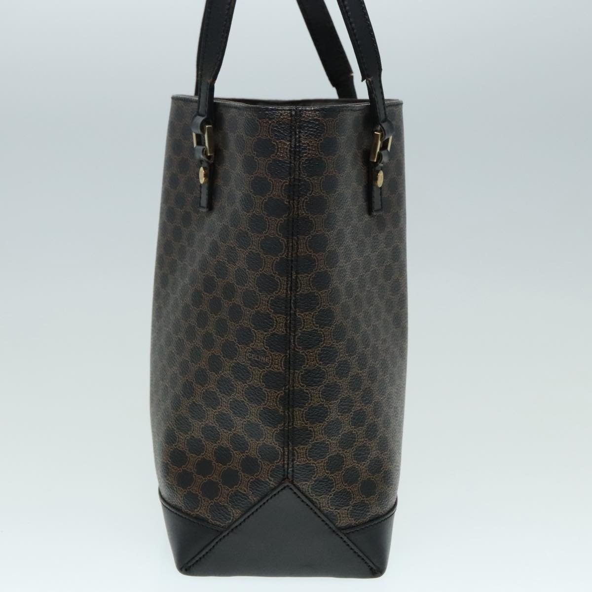 CELINE Macadam Canvas Hand Bag Pvc Black Gold - 3