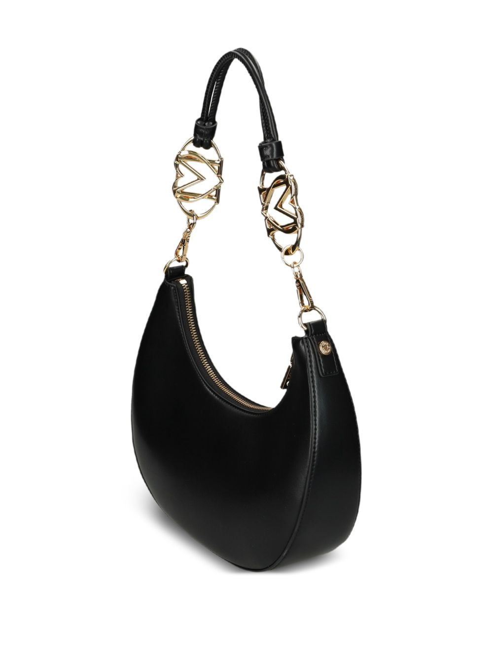 chain-embellished crescent shoulder bag - 3