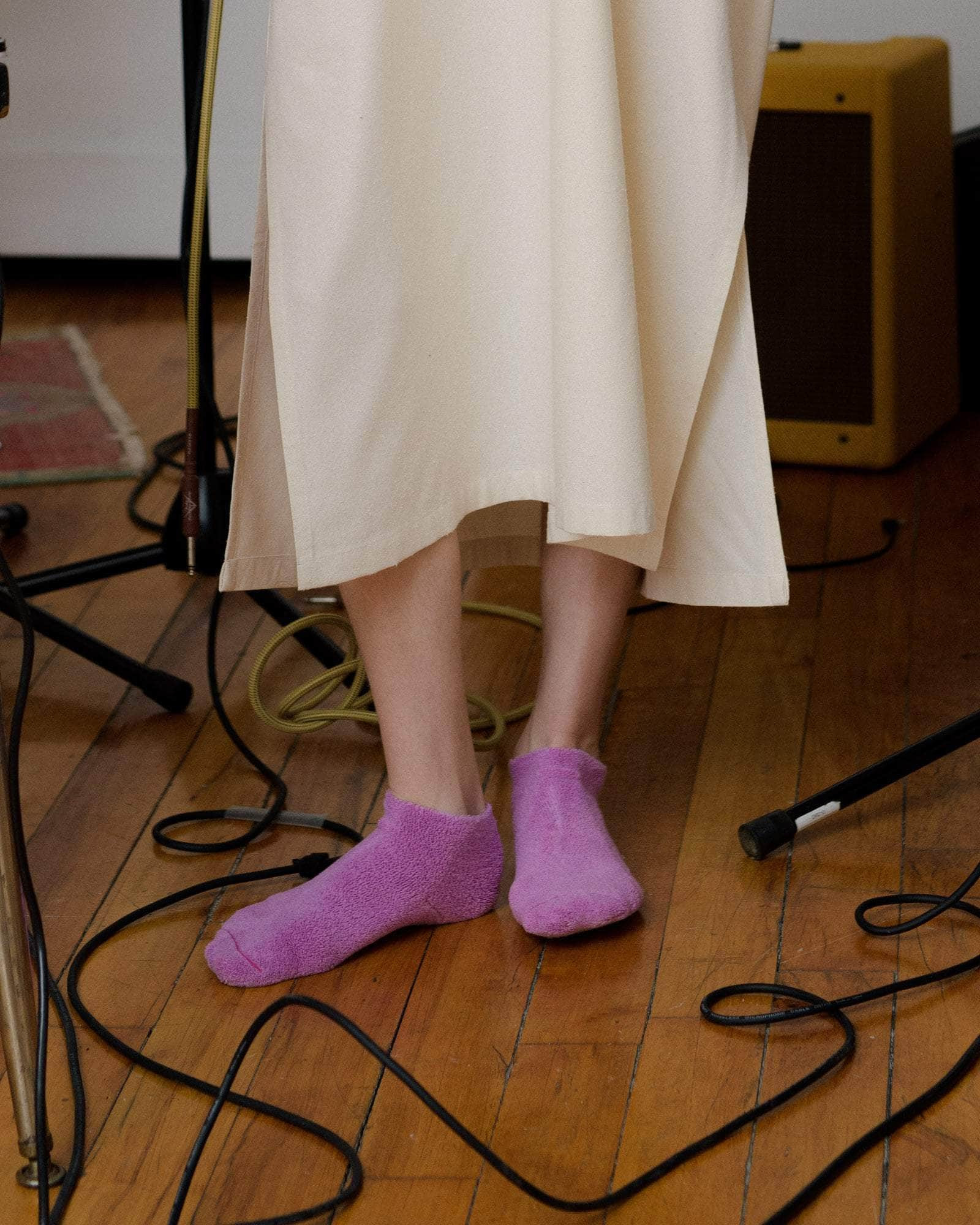 Buckle Ankle Socks - Textured Organic Cotton - 1