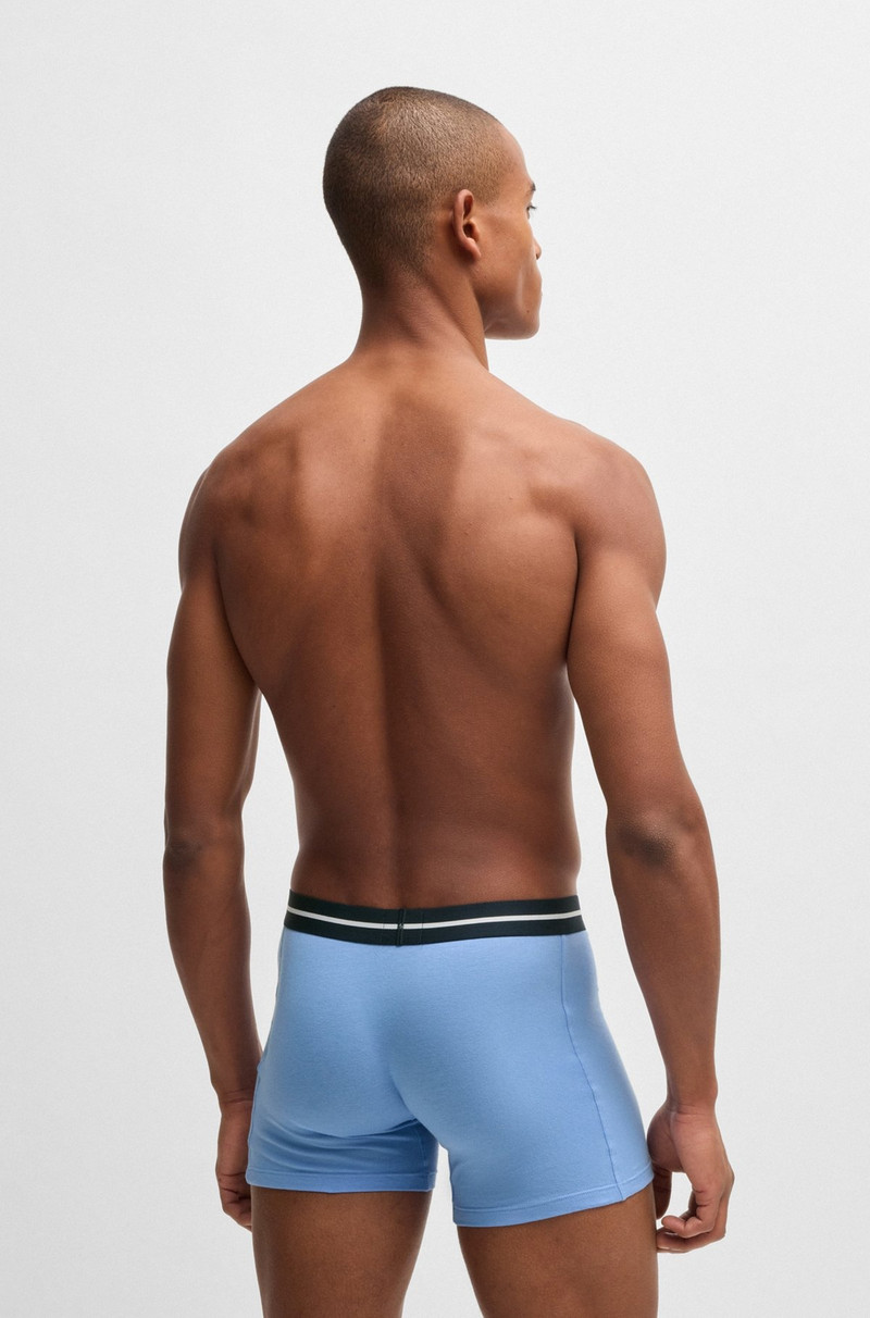 BOSS THREE-PACK OF BOXER BRIEFS WITH LOGO STRIPE WAISTBANDS outlook